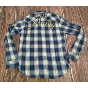 Ed HARDY by Christian Audigier medium plaid shirt